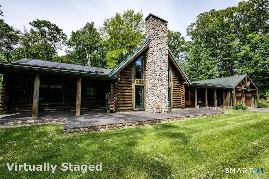This log home was custom built!