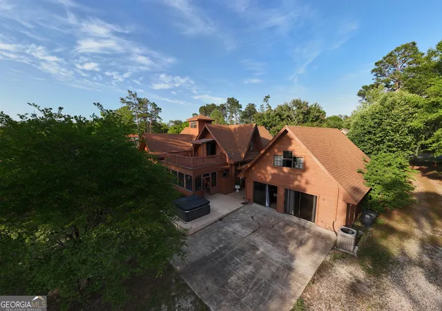 a aerial view of a house