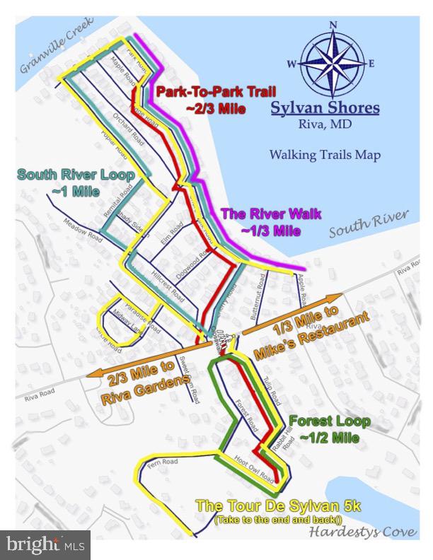 511 Forest Road Riva, MD 21140 - Photo 43 of 44 Sylvan Shores - Trails Map