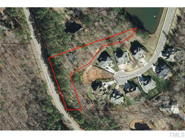 7120 Ebenezer Church Road Raleigh, NC 27612 - Photo 12 of 12 Aerial view with parcel overlap
