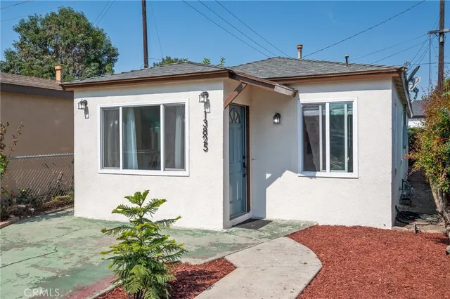 a front view of a house