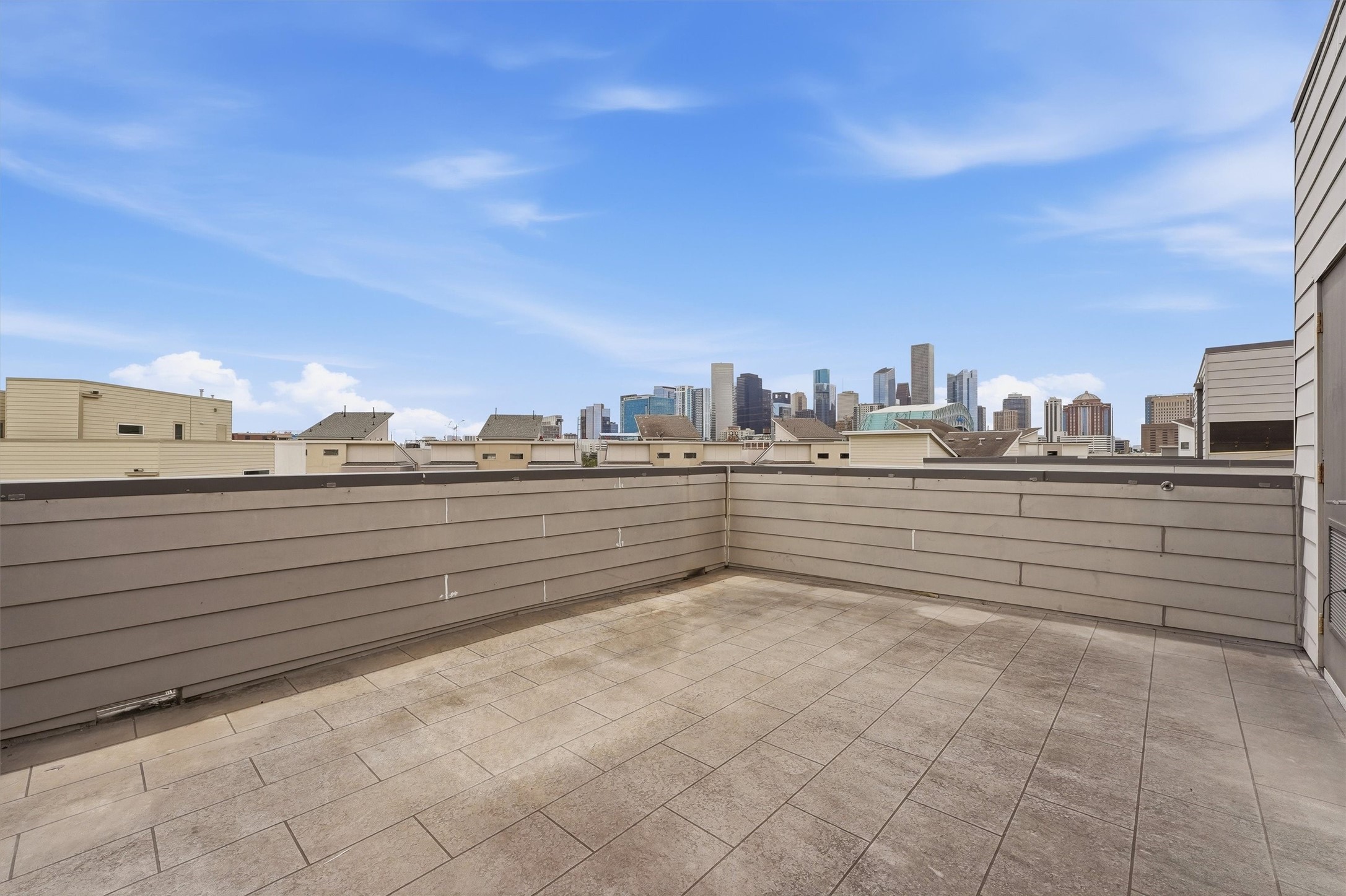 2338 Commerce Street Houston, TX 77003 - Photo 26 of 29 The money shot. 4th flr roof top deck with unobstructed downtown views. Catch the fireworks display from Astros games without ever having to leave your home.
