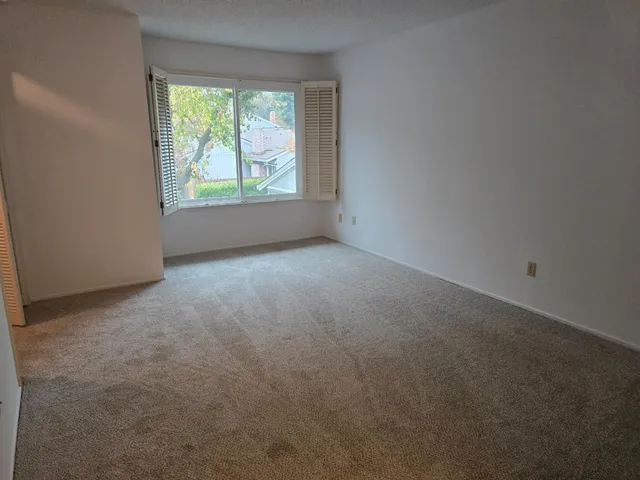 an empty room with a window