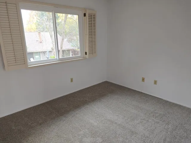 an empty room with a window