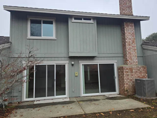 a front view of a house