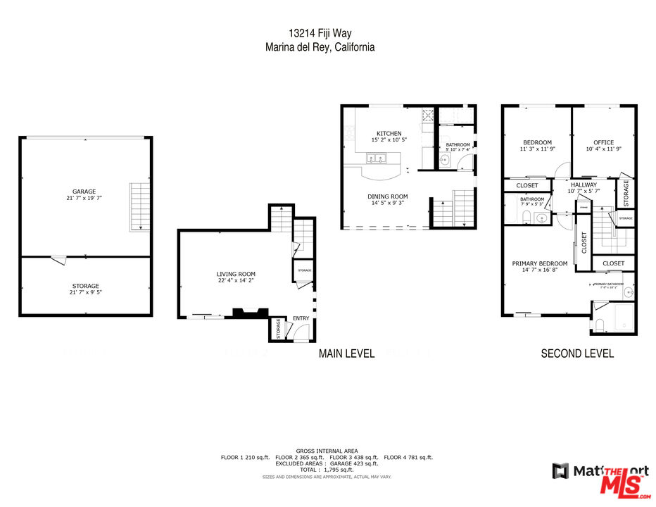 13214 Fiji Way, Unit P Marina del Rey, CA 90292 - Photo 33 of 41 a picture of a floor plan
