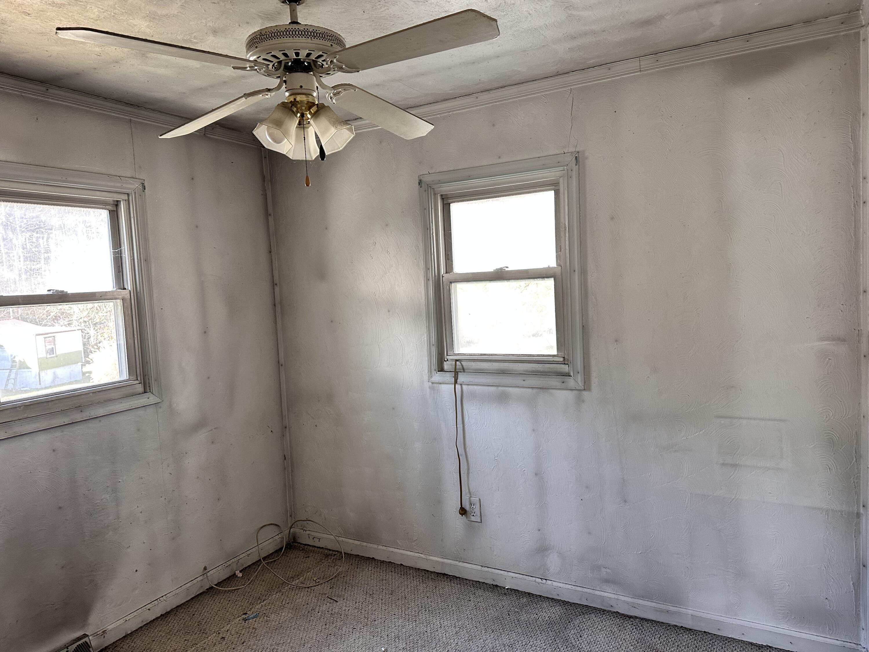 204 Ambrose Road Elliston, VA 24087 - Photo 10 of 19 an empty room with windows and fan