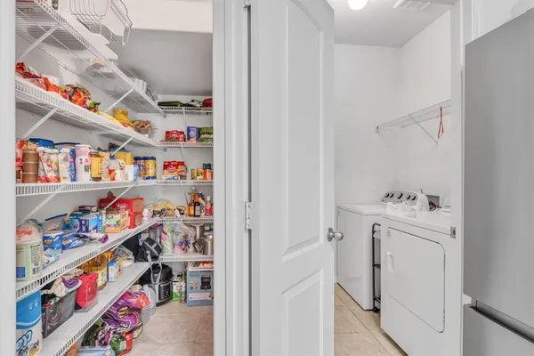 a room with storage and utility