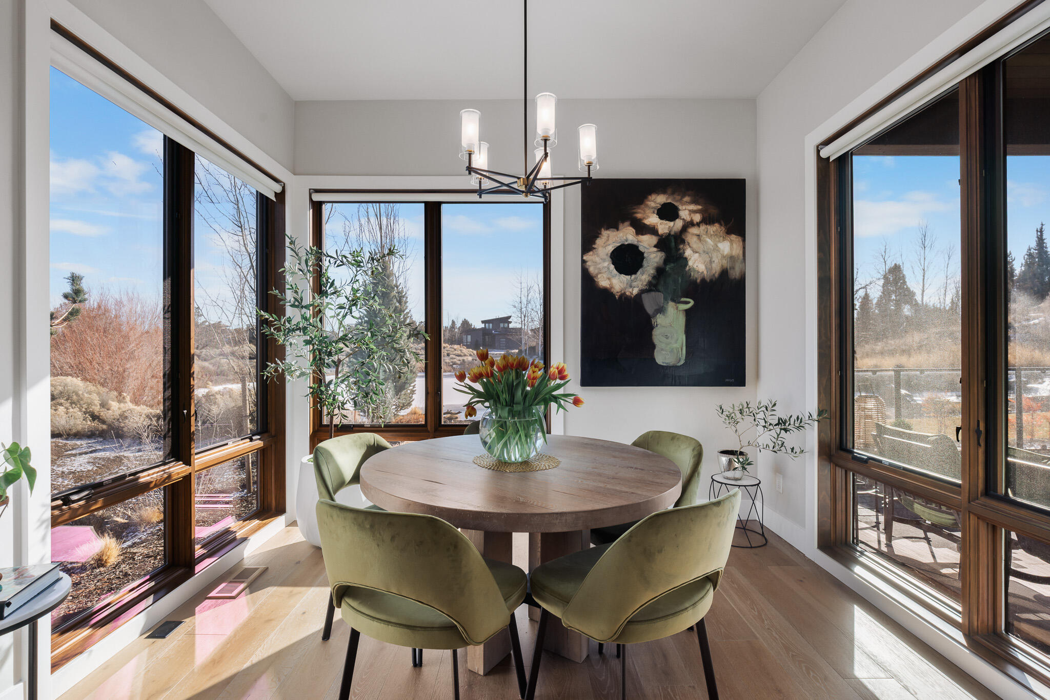 22993 Ghost Tree Lane Bend, OR 97701 - Photo 9 of 35 a view of a dining room with furniture window and outside view