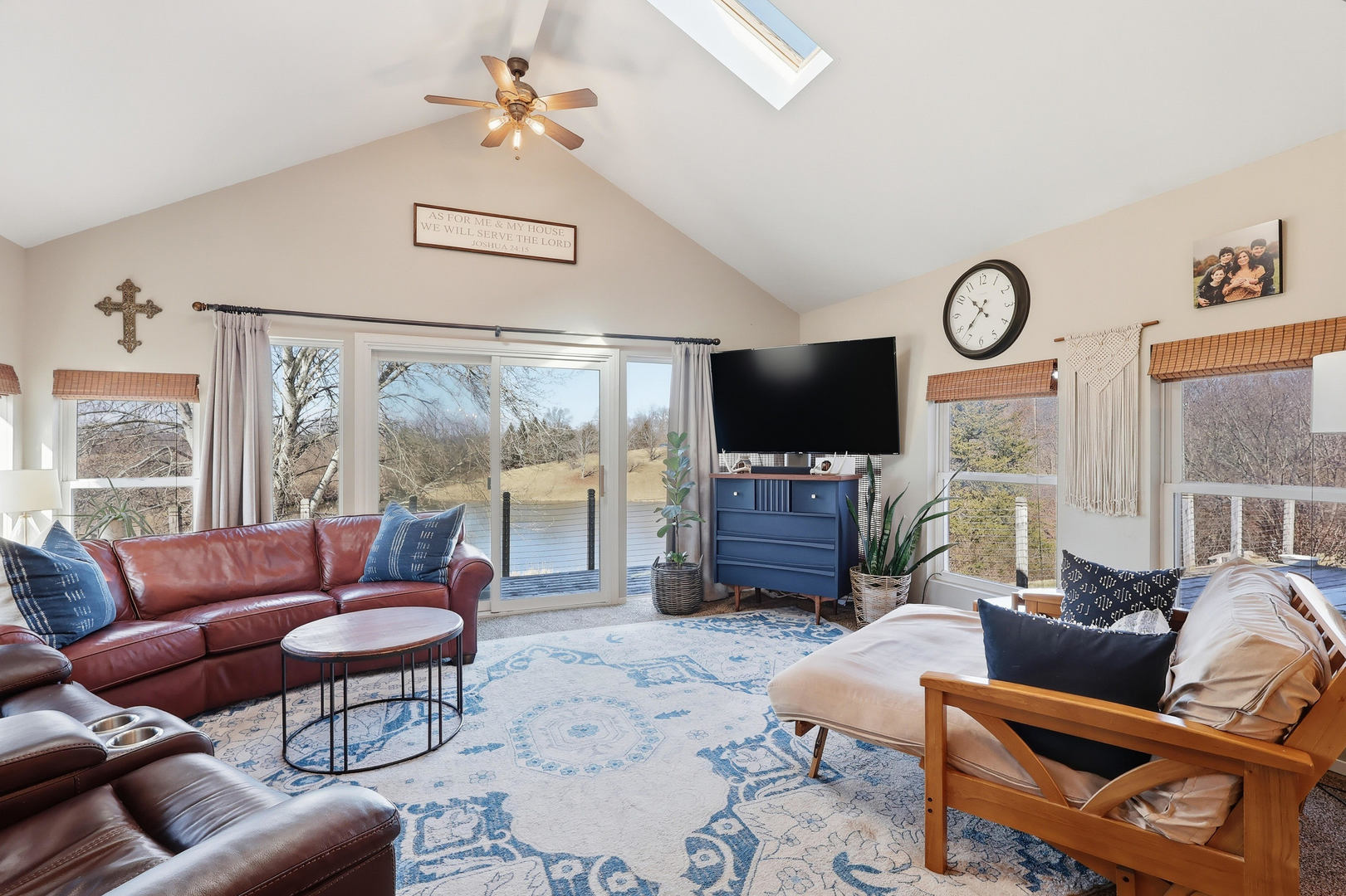 14004 252nd Street West Illinois City, IL 61259 - Photo 24 of 49 a living room with furniture a flat screen tv and a large window