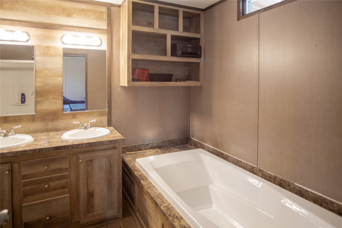 205 Arrowhead Cove Kyle, TX 78640 - Photo 9 of 20 a bathroom with a sink and a bathtub