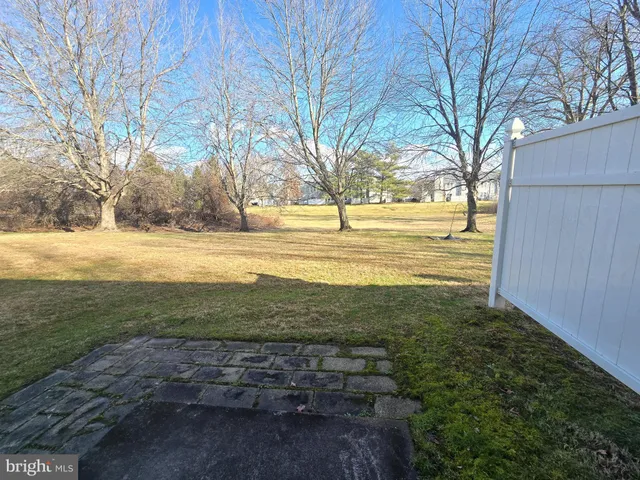 a view of an ocean and a yard