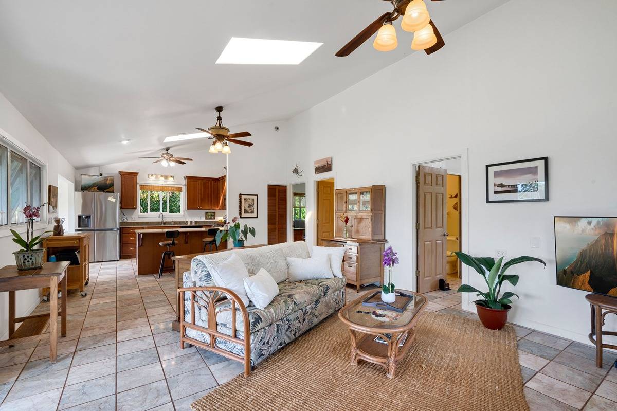 3708 Akea Road Hanapepe, HI 96705 - Photo 4 of 30 a living room with furniture and a potted plant