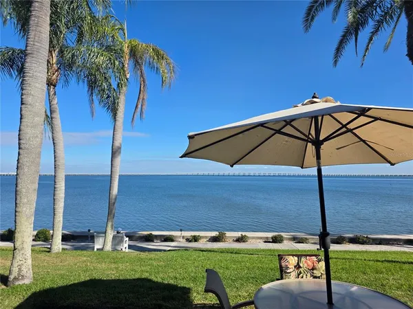 a view of an outdoor space with swimming pool