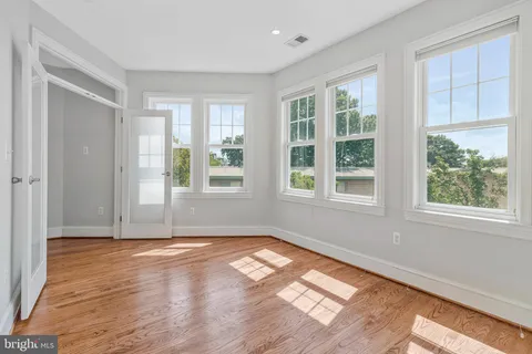 a view of a terrace with sky view