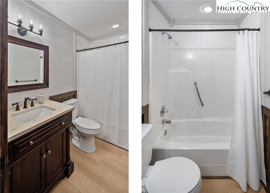 264 Foggy Lane Boone, NC 28607 - Photo 13 of 32 a bathroom with a sink a toilet and a bathtub