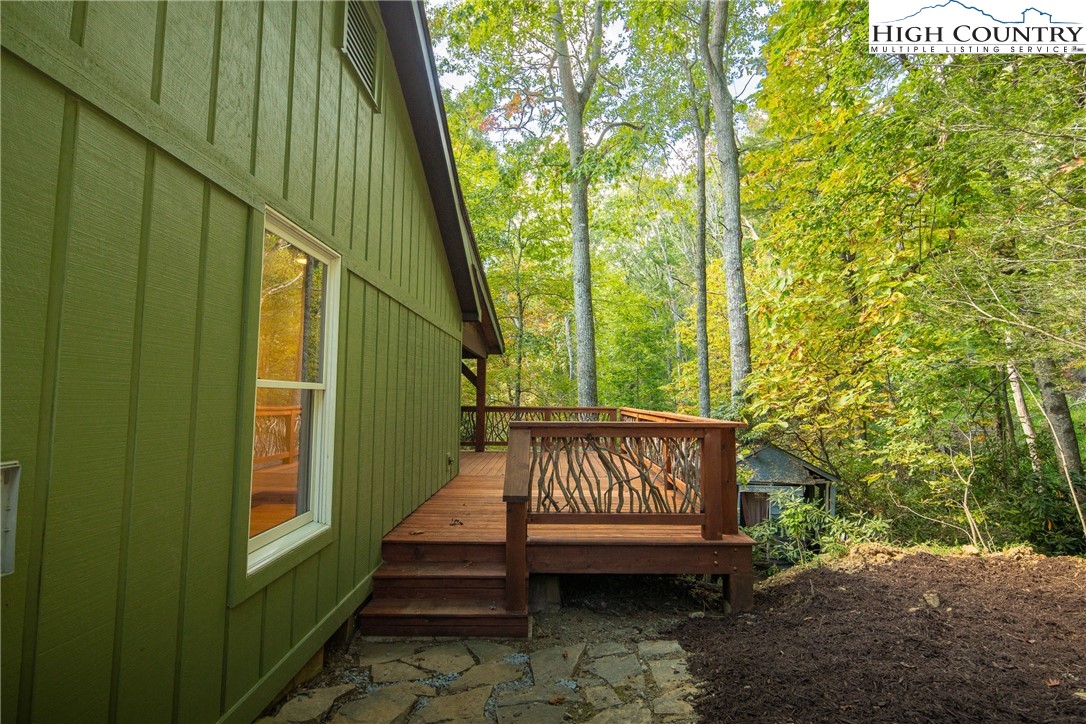 264 Foggy Lane Boone, NC 28607 - Photo 24 of 32 a view of balcony with wooden fence and trees