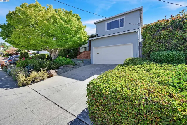 a backyard of a house with lots of green space