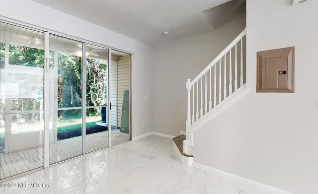 a view of an front door