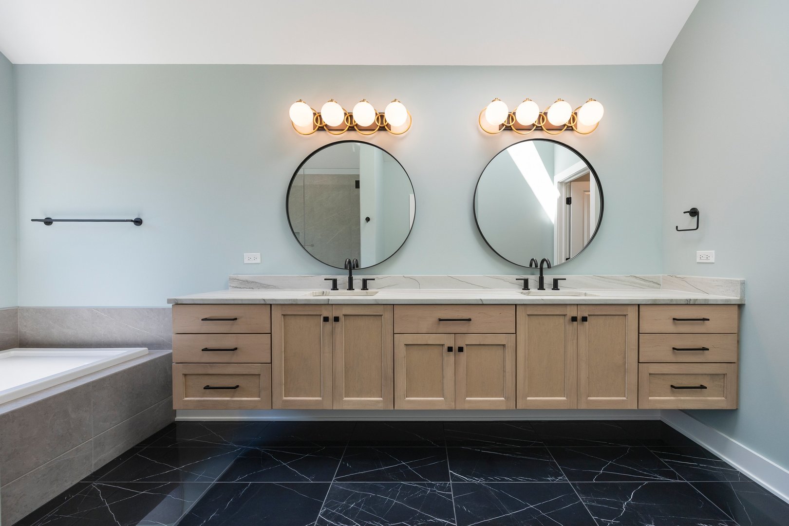 1519 Foothill Drive Wheaton, IL 60189 - Photo 28 of 43 a bathroom with a double vanity sink mirror and toilet