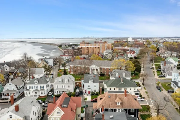 an aerial view of a city