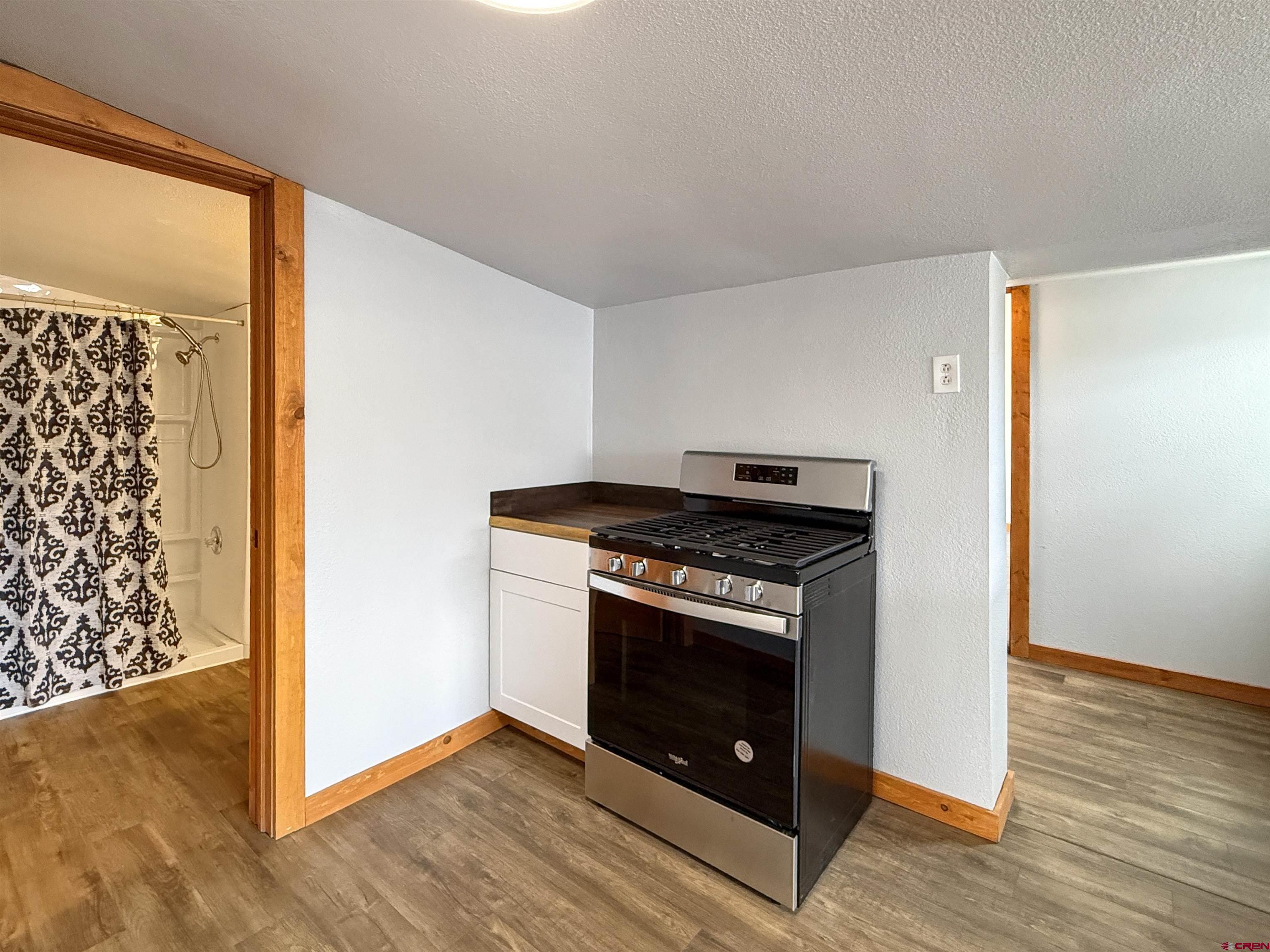 1246 Meeker Street Delta, CO 81416 - Photo 8 of 21 a kitchen with a stove and a wooden floor