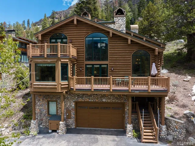 a front view of a house with balcony