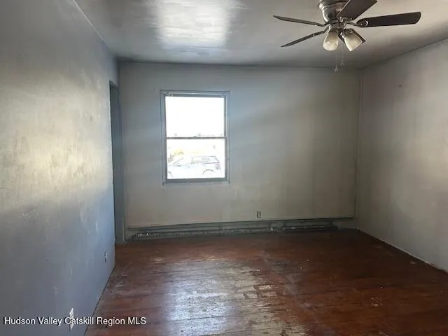 an empty room with a window