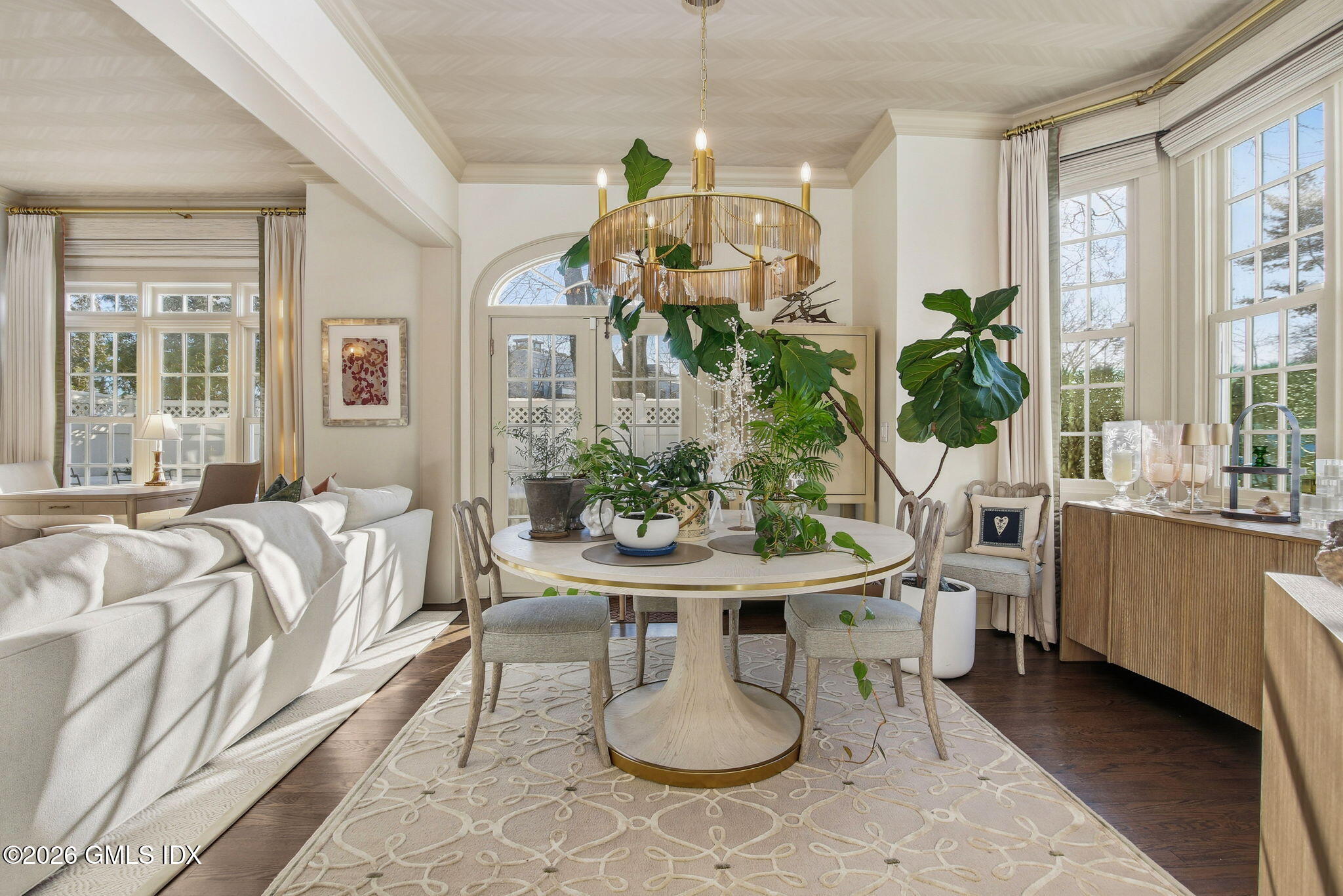 48 Spring Street, Unit 14 Greenwich, CT 06830 - Photo 4 of 26 Dining with French Doors to Terrace