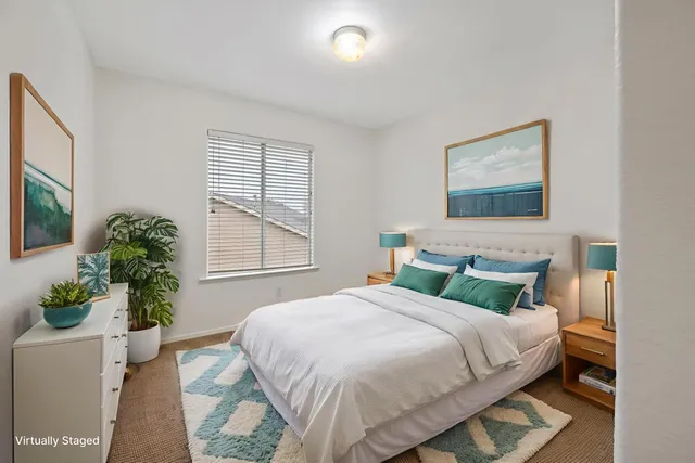 an aerial view of a house having yard