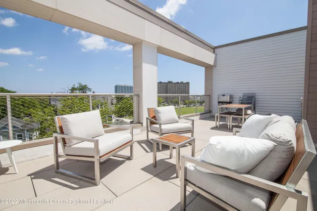 a outdoor living space with furniture