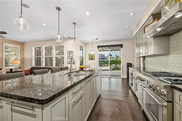 a view of a front door with furniture