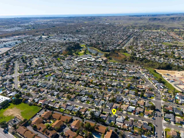 an aerial view of a city