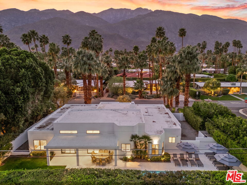 1414 Sagebrush Road Palm Springs, CA 92264 - Photo 4 of 48 an aerial view of house with an outdoor space swimming pool