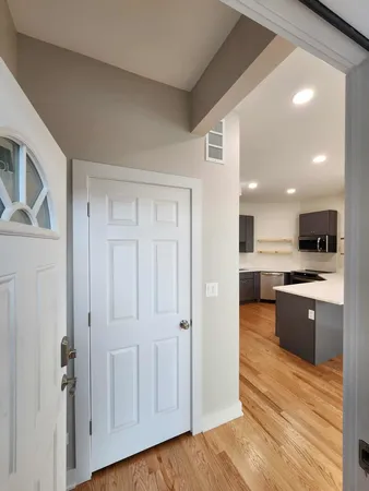 a view of kitchen and window