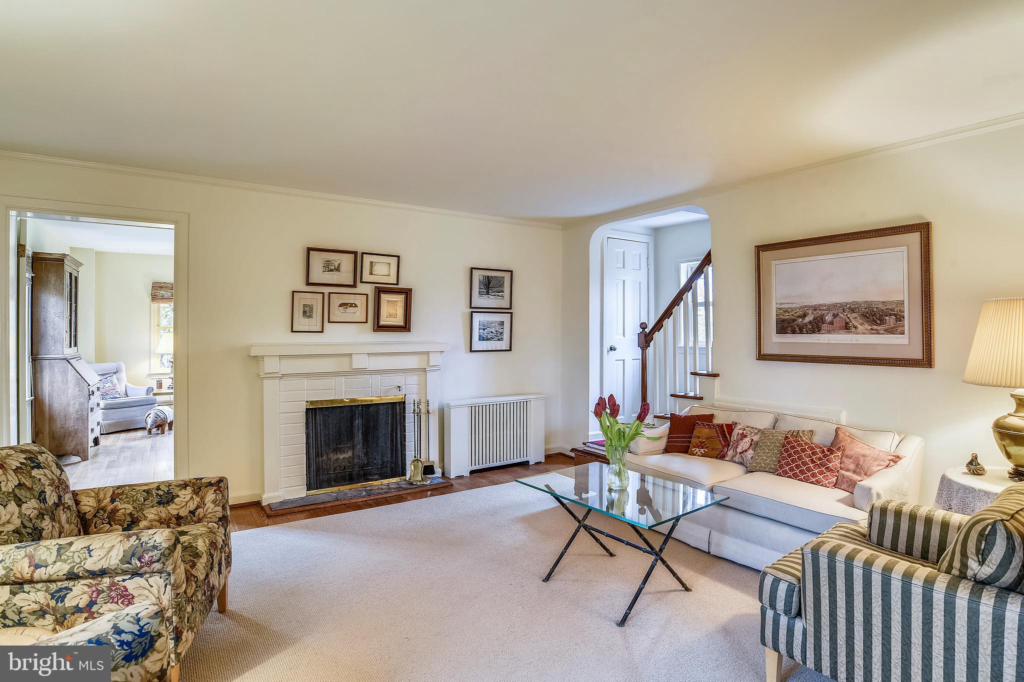 3300 Circle Hill Road Alexandria, VA 22305 - Photo 5 of 51 Living Room with Fireplace