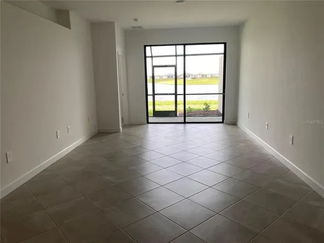 an empty room with a window