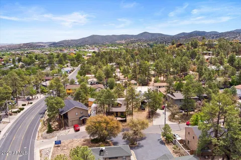 a view of city and mountain