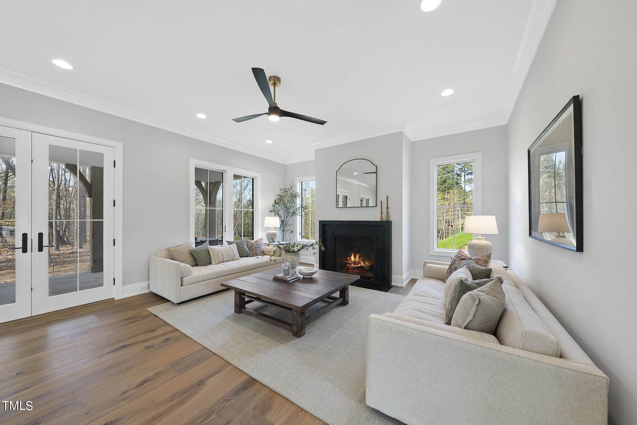 3409 Makers Circle Raleigh, NC 27612 - Photo 7 of 100 a living room with furniture and a fireplace