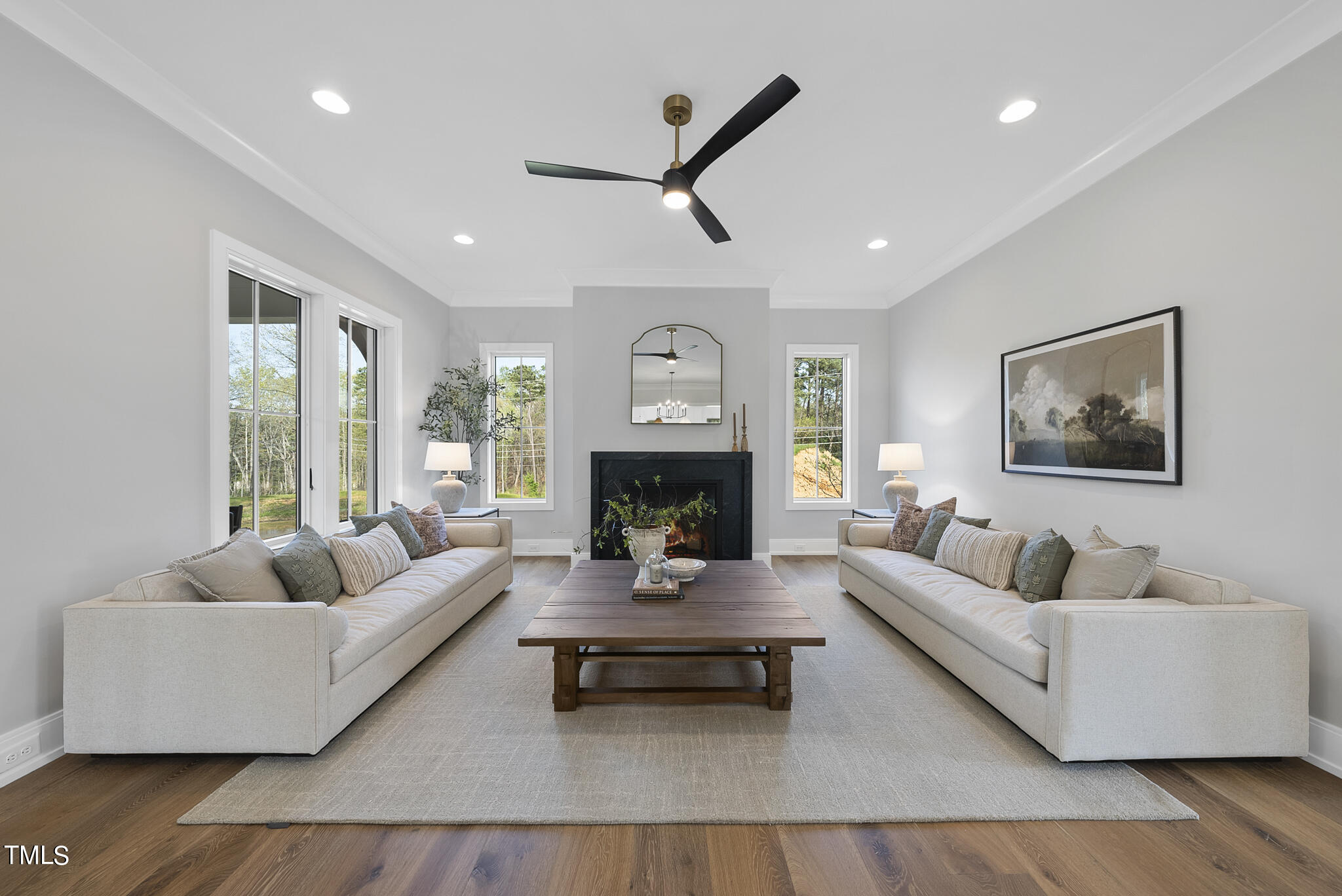 3409 Makers Circle Raleigh, NC 27612 - Photo 8 of 100 a living room with furniture and a fireplace