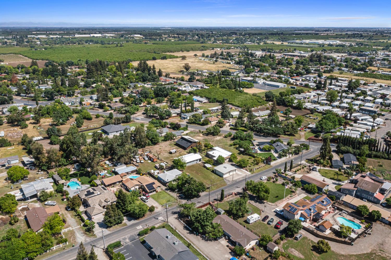 3824 Hubbard Road Stockton, CA 95215 - Photo 77 of 79 an aerial view of a city with lots of residential buildings