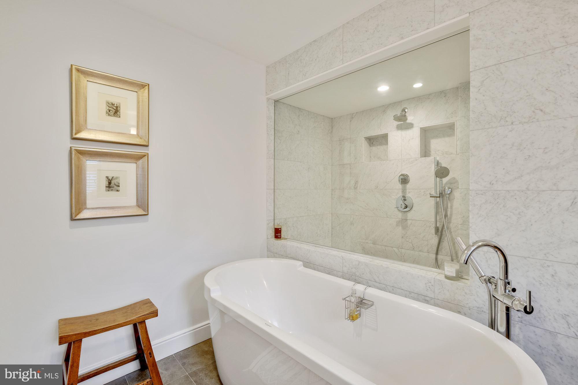 2810 R Street Northwest Washington, DC 20007 - Photo 19 of 30 Luxurious bath with soaking tub and glass shower