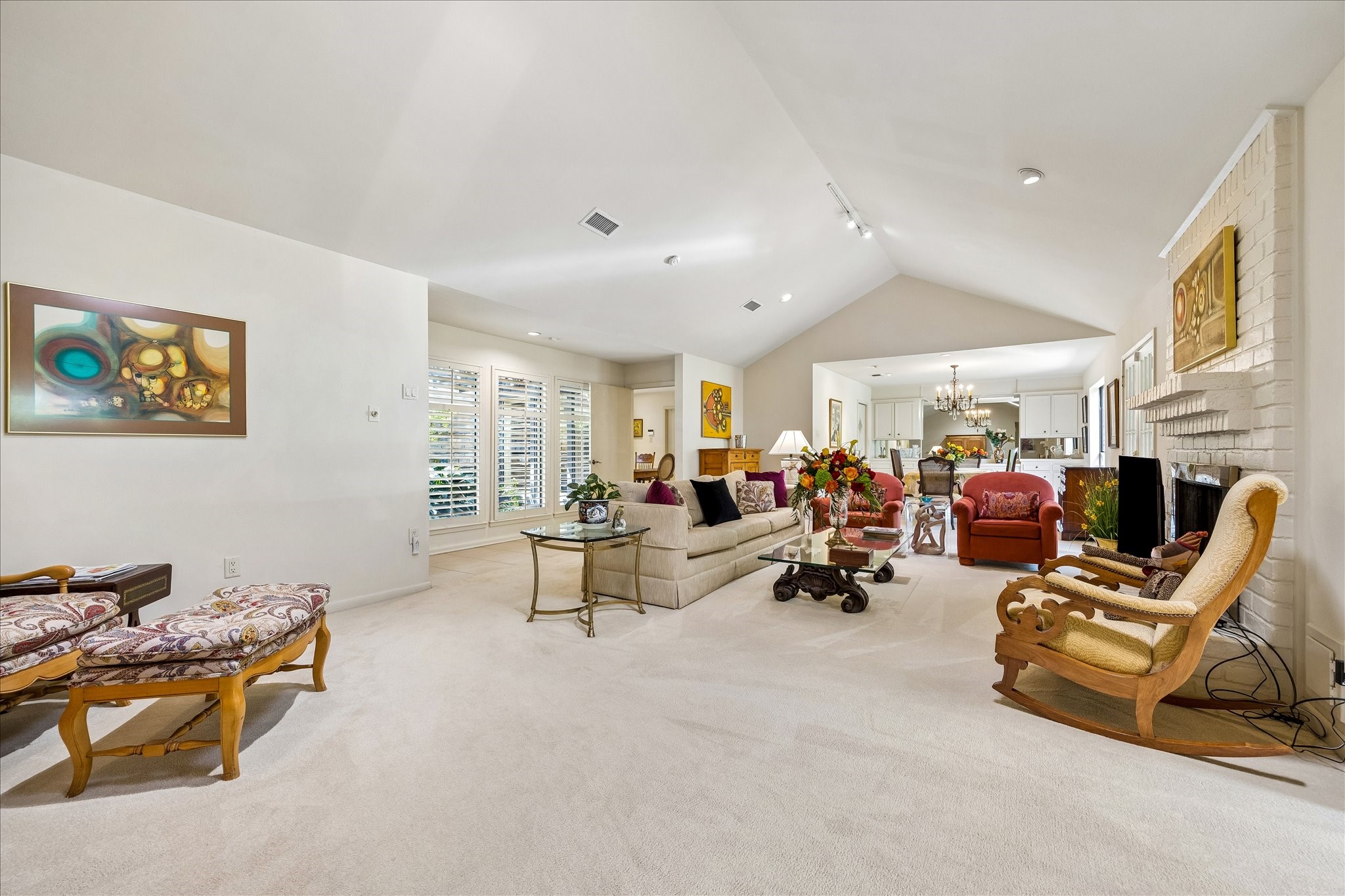307 Oarman Court Houston, TX 77079 - Photo 7 of 38 a living room with furniture and a fireplace