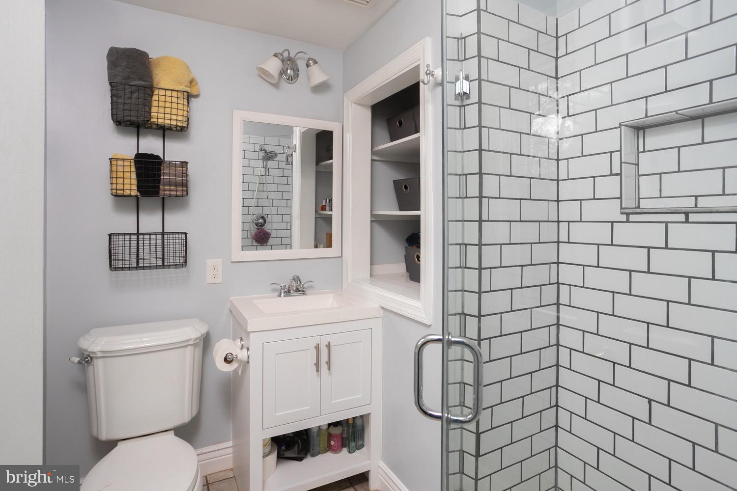 549 McKendimen Road Medford, NJ 08055 - Photo 28 of 37 Ensuite bathroom w/ subway tile & glass shower