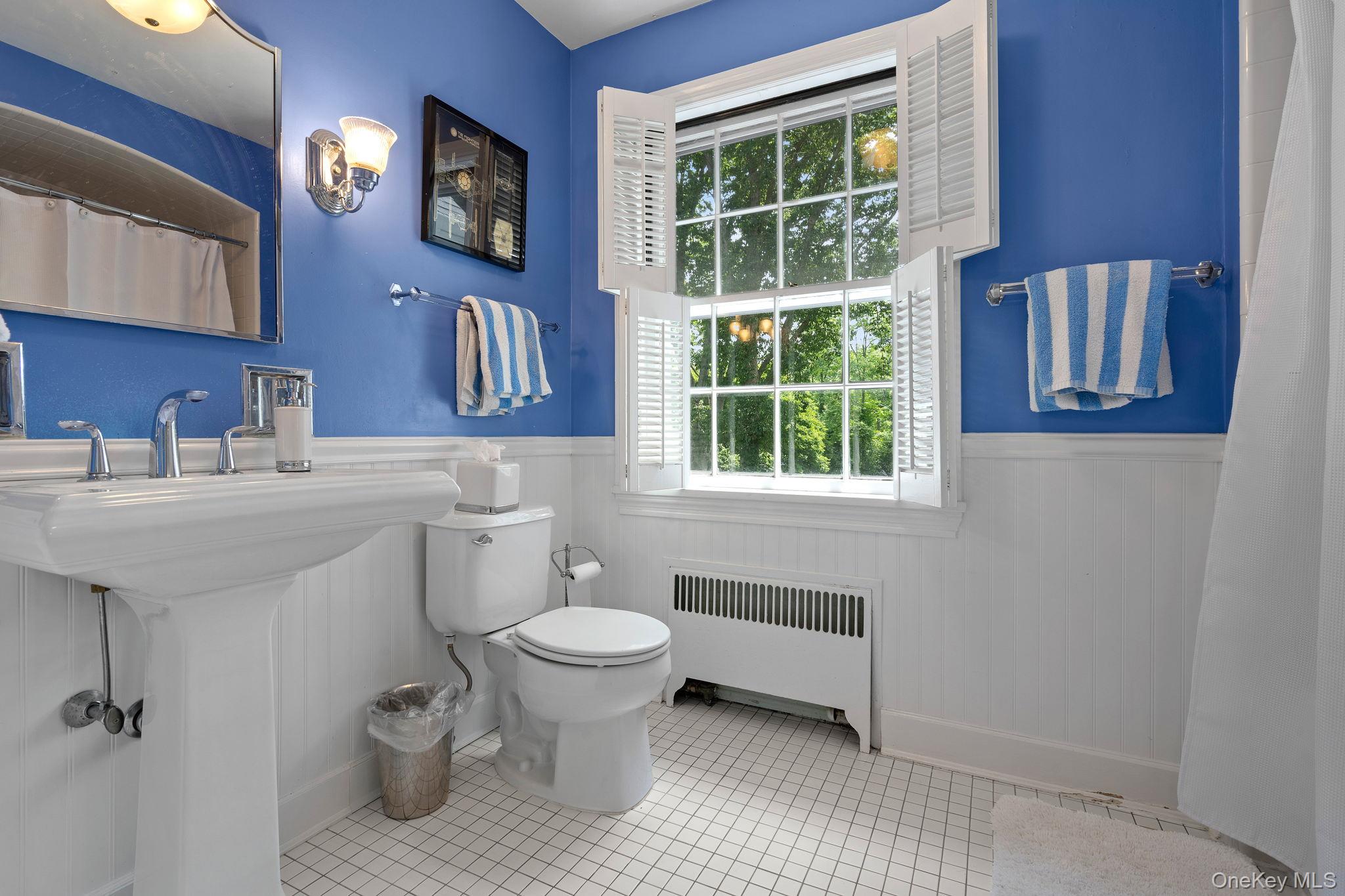 342 Woodbury Road Cold Spring Harbor, NY 11724 - Photo 19 of 29 a bathroom with a sink toilet and a window