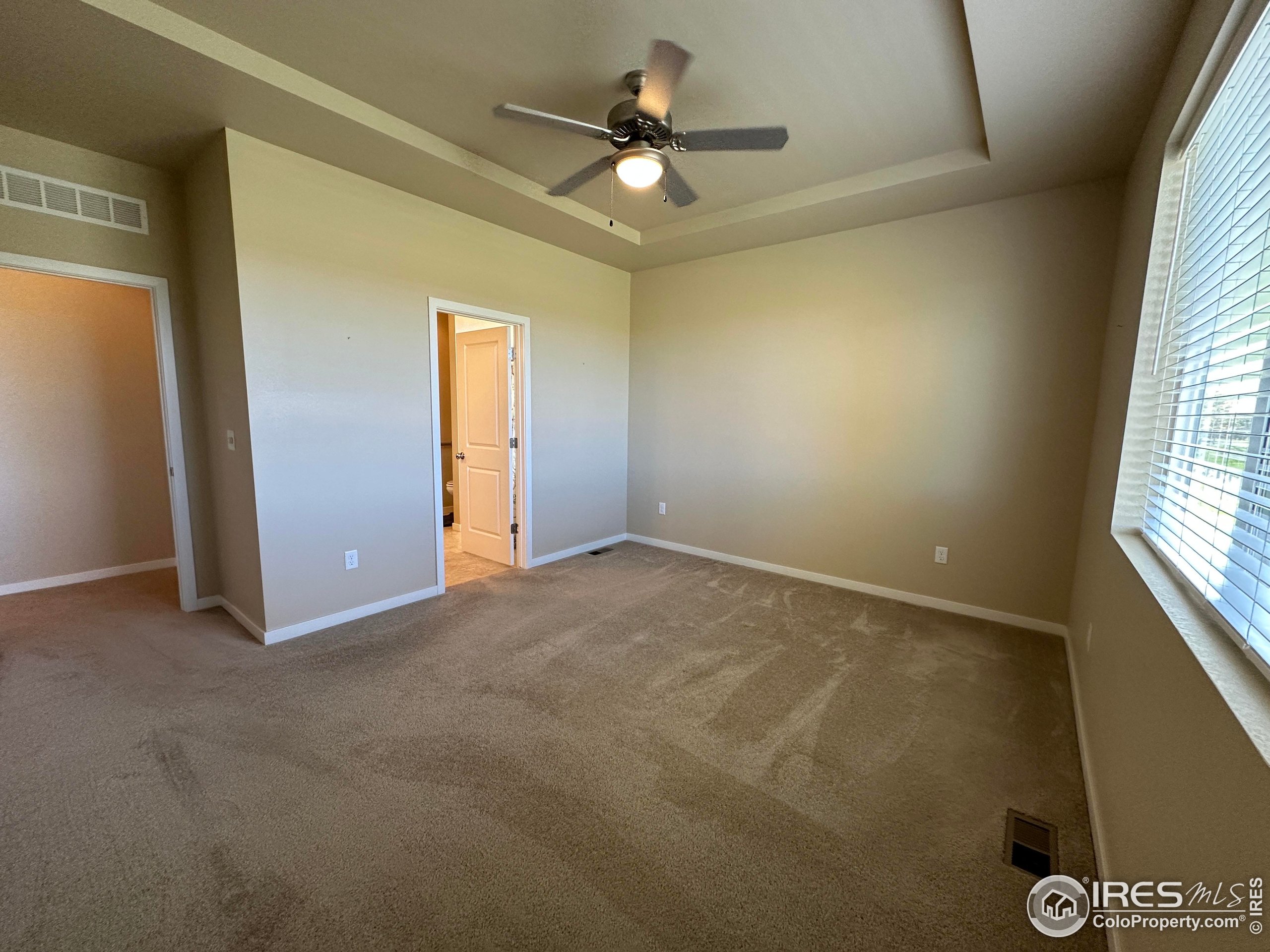 7213 Horsechestnut Street Wellington, CO 80549 - Photo 11 of 39 an empty room with windows and ceiling fan