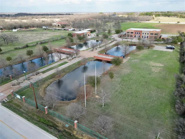 a view of a city with an outdoor seating