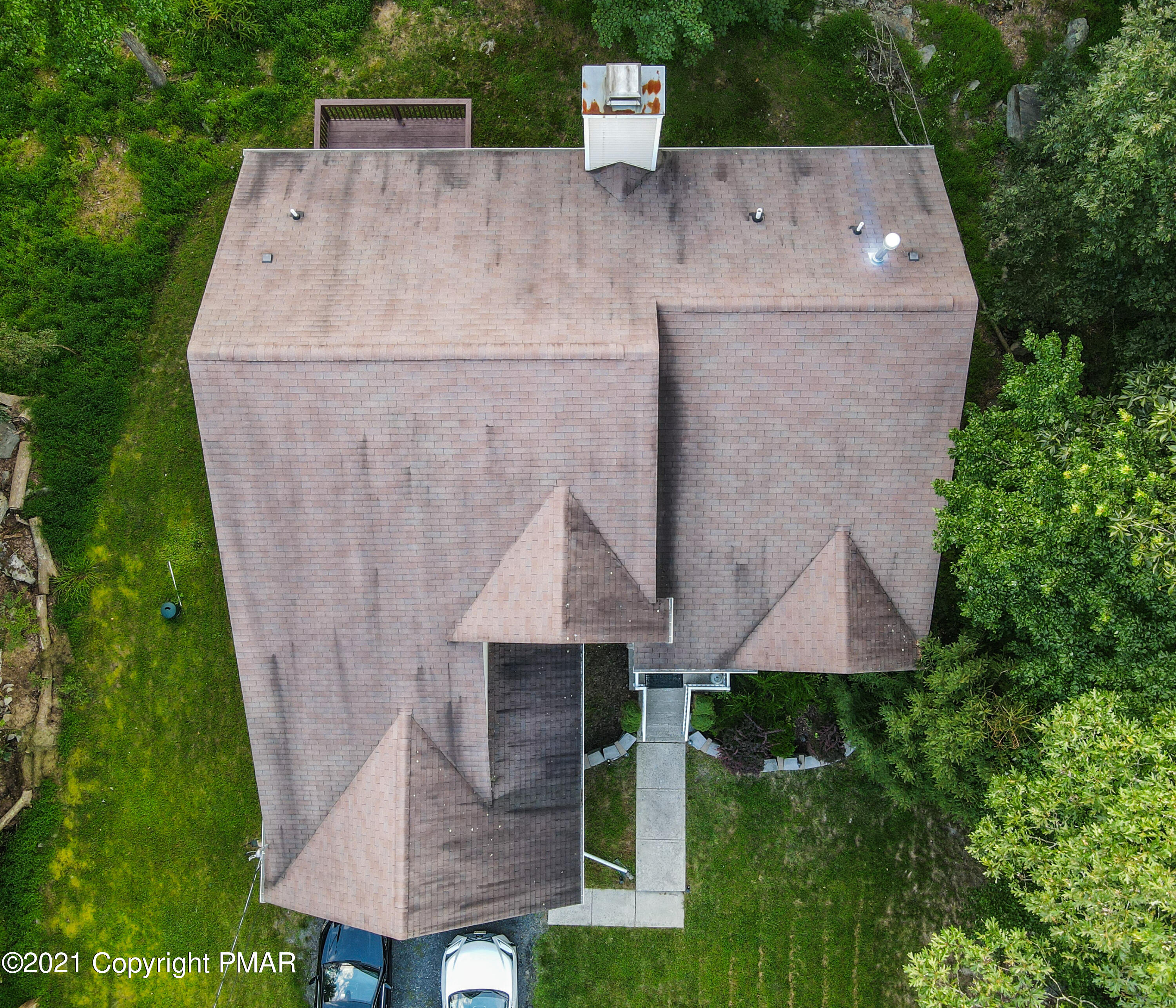5631 Decker Road Bushkill, PA 18324 - Photo 57 of 61 an aerial view of a house with a yard