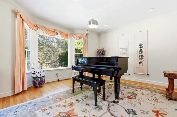 a living room with furniture and a couch