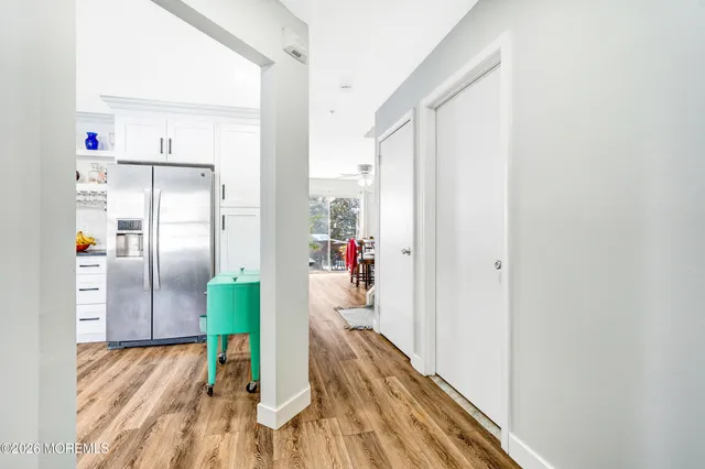 a very nice looking room with wooden floor